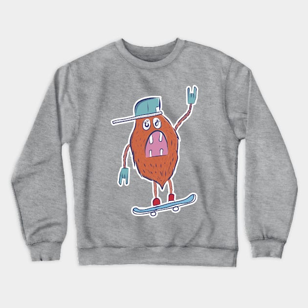 Skate Monster Crewneck Sweatshirt by dconciente